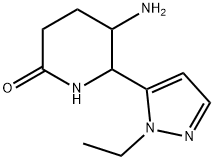 5-amino-6-(1-ethyl-1H-pyrazol-5-yl)piperidin-2-one Structure