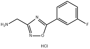 5-(3-氟苯基)-1,2,4-噁二唑-3-基]甲胺盐酸盐, 1607248-12-3, 结构式