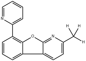 Benzofuro[2,3-b]pyridine, 2-(methyl-d3)-8-(2-pyridinyl)- 化学構造式