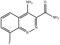 3-Cinnolinecarboxamide, 4-amino-8-fluoro- 化学構造式