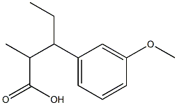 2-甲基-3-(3-甲氧基苯基)戊酸 结构式