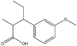 2-甲基-3-(3-甲氧基苯基)戊酸, 1616-70-2, 结构式