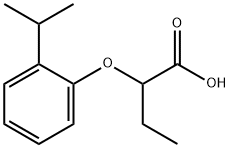 2-[2-(propan-2-yl)phenoxy]butanoic acid Structure