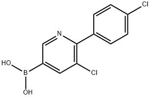 5-Chloro-6-(4-chlorophenyl)pyridine-3-boronic acid Structure