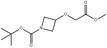 tert-butyl 3-(2-methoxy-2-oxoethoxy)azetidine-1-carboxylate Structure