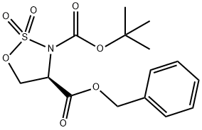 (R)-4-benzyl 3-tert-butyl 1,2,3-oxathiazolidine-3,4-dicarboxylate 2,2-dioxide 化学構造式