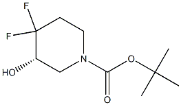 tert-butyl (S)-4,4-difluoro-3-hydroxypiperidine-1-carboxylate Struktur