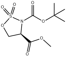 Methyl (R)-3-Boc-1,2,3-oxathiazolidine-4-carboxylate 2,2-Dioxide Structure