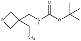 tert-butyl ((3-(aminomethyl)oxetan-3-yl)methyl)carbamate 化学構造式