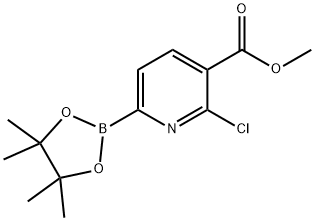 methyl 2-chloro-6-(4,4,5,5-tetramethyl-1,3,2-dioxaborolan-2-yl)nicotinate Struktur