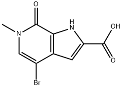 4-bromo-6-methyl-7-oxo-6,7-dihydro-1H-pyrrolo[2,3-c]pyridine-2-carboxylic acid Structure