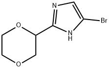 4-Bromo-2-(1,4-dioxan-2-yl)-1H-imidazole Struktur