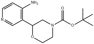 N-Boc-2-(4-Amino-3-pyridinyl)morpholine 化学構造式
