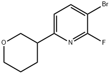 3-Bromo-2-fluoro-6-(oxan-3-yl)pyridine Struktur