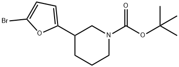 2-Bromo-5-(N-Boc-piperidin-3-yl)furan Struktur