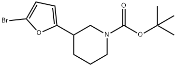 2-Bromo-5-(N-Boc-piperidin-3-yl)furan Structure