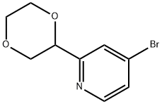 4-bromo-2-(1,4-dioxan-2-yl)pyridine Struktur