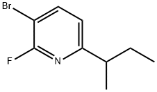 3-Bromo-2-fluoro-6-(sec-butyl)pyridine,1622835-72-6,结构式