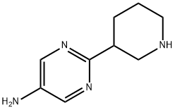 5-Amino-2-(piperidin-3-yl)pyrimidine 化学構造式