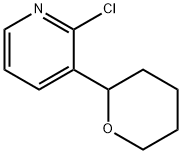 2-Chloro-3-(oxan-2-yl)pyridine 化学構造式