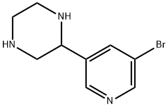 2-(5-Bromopyridin-3-yl)piperazine Structure