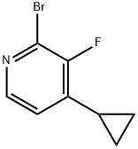 2-Bromo-3-fluoro-4-cyclopropylpyridine Struktur