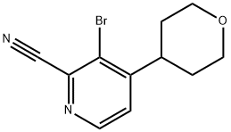 3-Bromo-4-(oxan-4-yl)-2-pyridinecarbonitrile Struktur