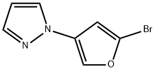 2-Bromo-4-(1H-pyrazol-1-yl)furan Struktur