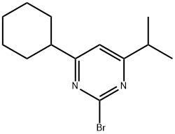 2-Bromo-4-cyclohexyl-6-(iso-propyl)pyrimidine,1622839-76-2,结构式