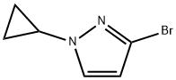 3-bromo-1-cyclopropyl-1H-pyrazole 化学構造式