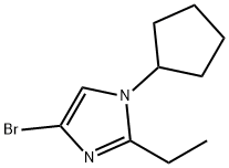 4-Bromo-1-cyclopentyl-2-ethylimidazole Struktur