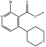 2-Bromo-3-methoxycarbonyl-4-(oxan-4-yl)pyridine Struktur