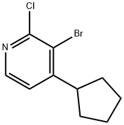 3-Bromo-4-cyclopentyl-2-chloropyridine Struktur