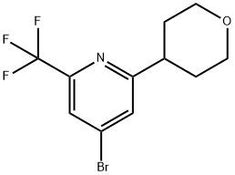4-Bromo-2-trifluoromethyl-6-(oxan-4-yl)pyridine Structure