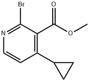 2-Bromo-3-methoxycarbonyl-4-cyclopropylpyridine Struktur