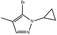 5-Bromo-4-methyl-1-(cyclopropyl)-1H-pyrazole 化学構造式