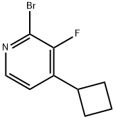 2-Bromo-3-fluoro-4-cyclobutylpyridine Struktur