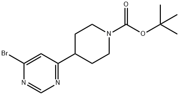 TERT-BUTYL 4-(6-BROMOPYRIMIDIN-4-YL)PIPERIDINE-1-CARBOXYLATE Structure
