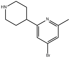 4-Bromo-2-methyl-6-(piperidin-4-yl)pyridine Structure