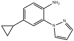 4-Cyclopropyl-2-(1H-pyrazol-1-yl)aniline|