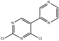 2,4-Dichloro-5-(pyrazin-2-yl)pyrimidine Structure