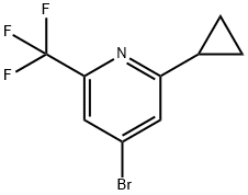 4-Bromo-2-trifluoromethyl-6-cyclopropylpyridine 结构式