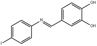 4-{[(4-iodophenyl)imino]methyl}-1,2-benzenediol 化学構造式