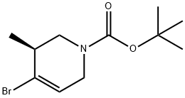 (S)-4-溴-3-甲基-3,6-二氢吡啶-1(2H)-羧酸叔丁酯,1628501-79-0,结构式