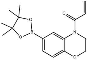 1-(6-(4,4,5,5-tetramethyl-1,3,2-dioxaborolan-2-yl)-2H-benzo[b][1,4]oxazin-4(3H)-yl)prop-2-en-1-one 化学構造式