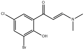 1-(3-Bromo-5-chloro-2-hydroxyphenyl)-3-(dimethylamino)-2-propen-1-one Struktur