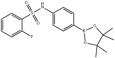 4-(2-氟苯磺酰氨基)苯硼酸频哪醇酯, 1637249-14-9, 结构式