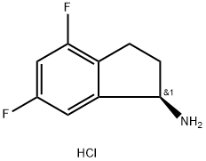 (1R)-4,6-DIFLUORO-2,3-DIHYDRO-1H-INDEN-1-AMINE HYDROCHLORIDE,1637540-46-5,结构式