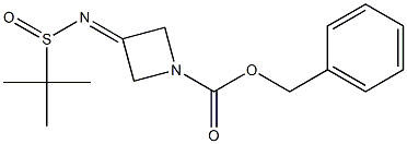 benzyl 3-[(2-methylpropane-2-sulfinyl)imino]azetidine-1-carboxylate Struktur