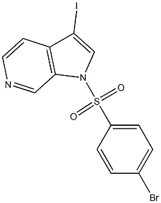 1-((4-bromophenyl)sulfonyl)-3-iodo-1H-pyrrolo[2,3-c]pyridine Structure